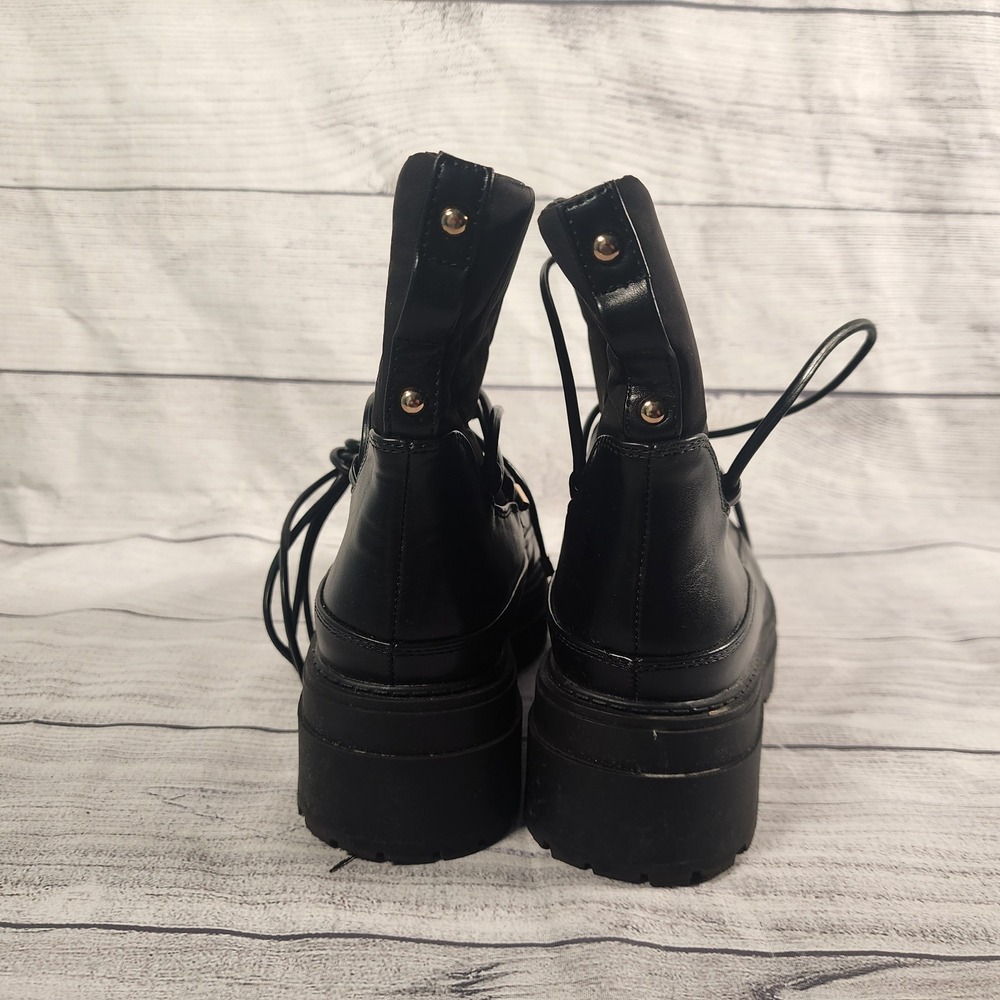 ASOS DESIGN Albie Women's Size 8 US Black Cold-Weather Boots with Chunky Sole - Picture 4 of 9